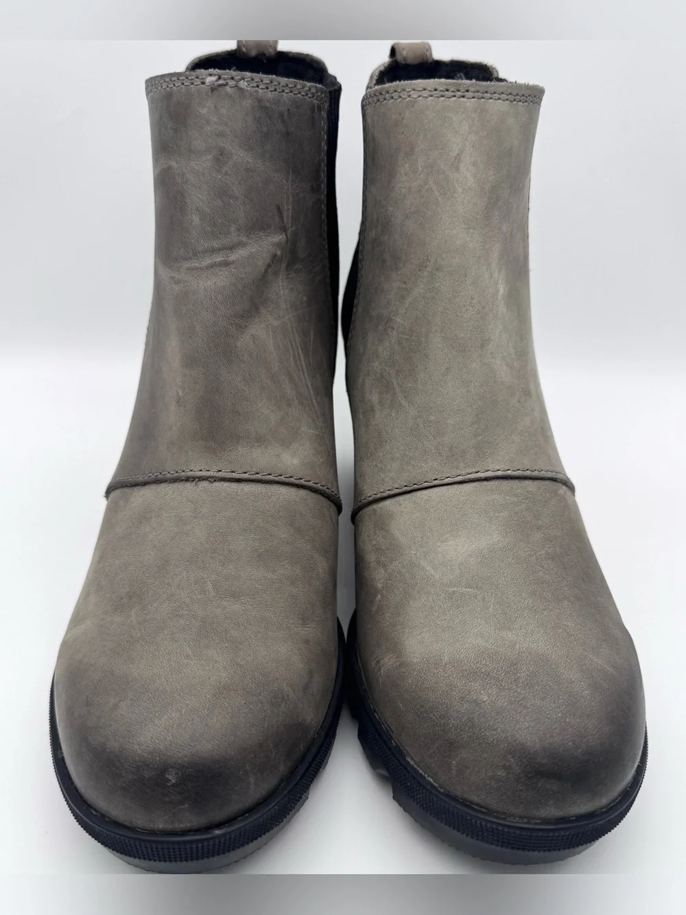 Sorel Joan of Arctic Wedge II Chelsea Boots Quarry Waterproof Women's Size 8.5